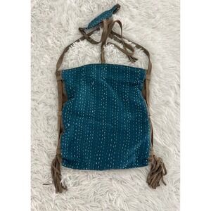 Noonday Collection suede tassel crossbody bag‎